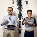 Successful business partners in restaurant.