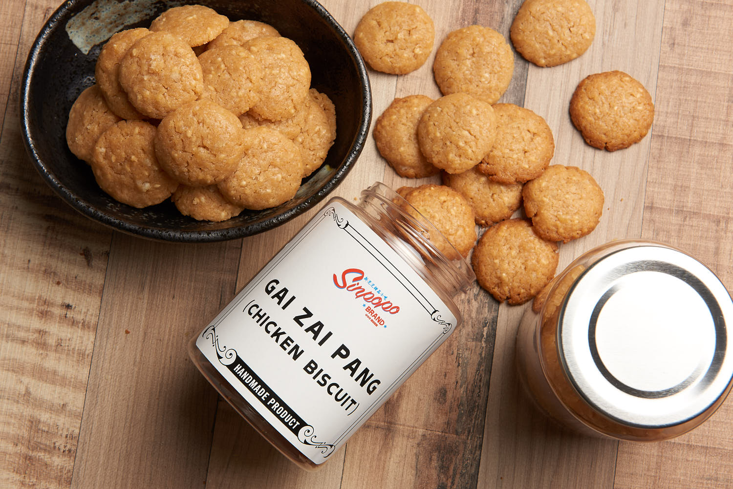 Sinpopo Gai Zai Pang with a golden, crunchy texture and indulgently sweet.