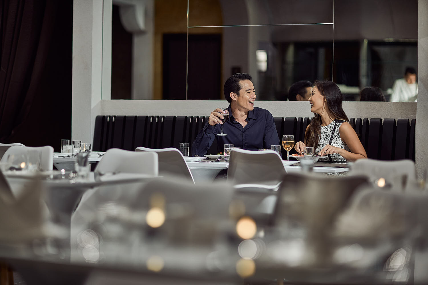 Romantic private dinner featuring fine dining in a beautiful resort setting.