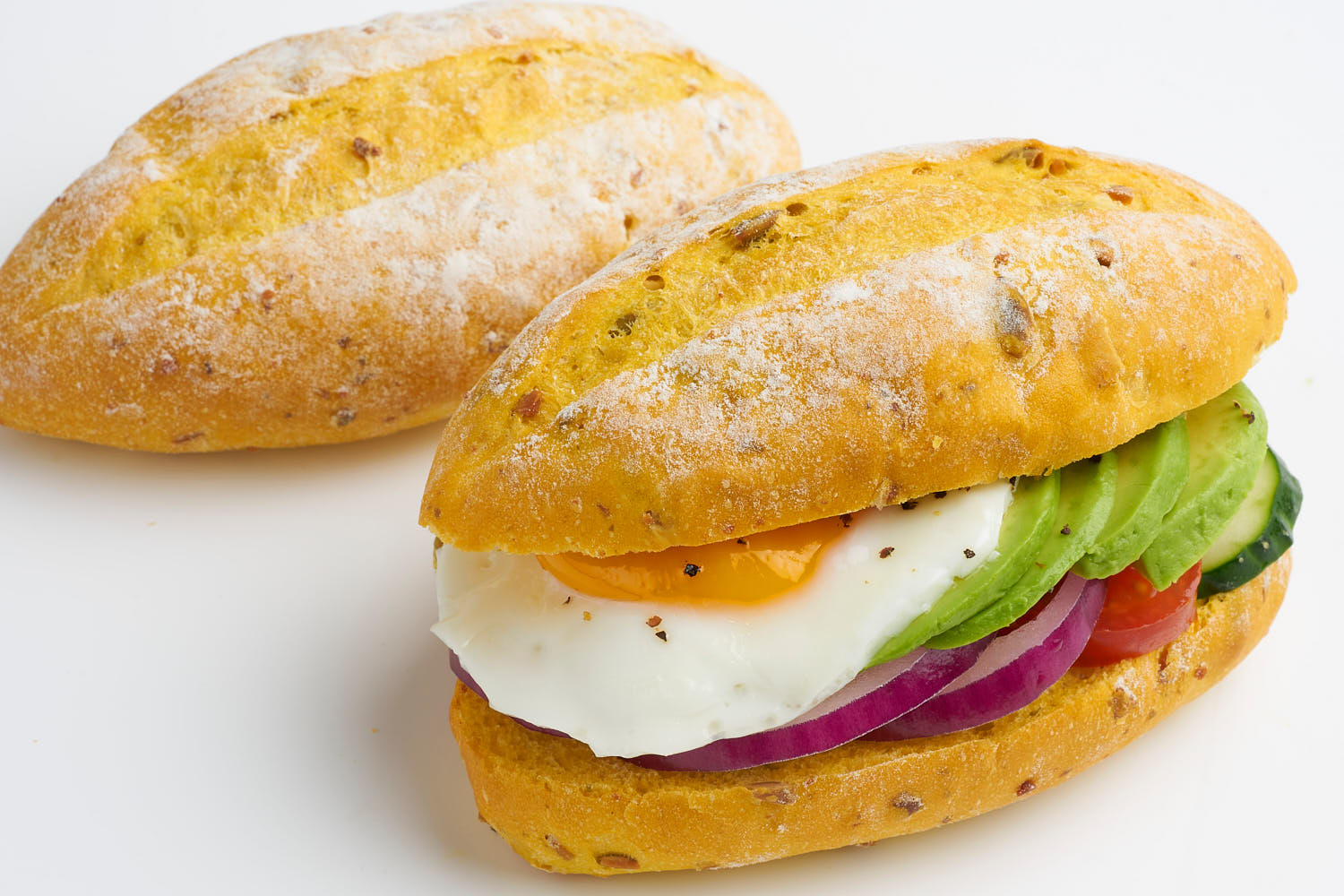 Egg avocado sandwich.