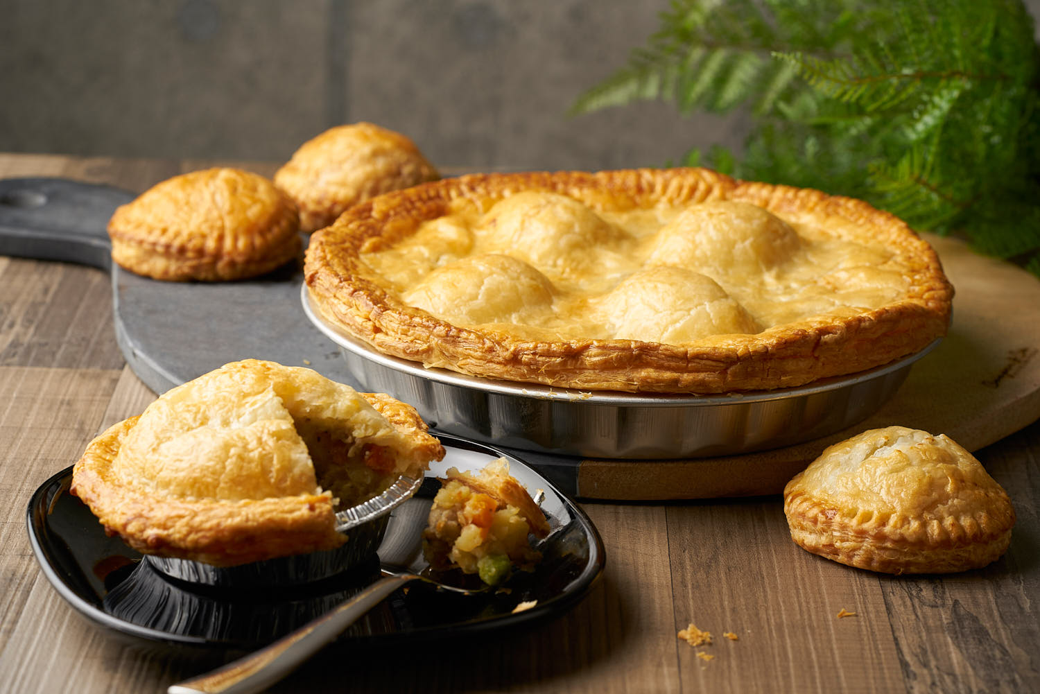 Golden, flaky chicken pie with a rich, creamy filling and a perfectly baked crust.