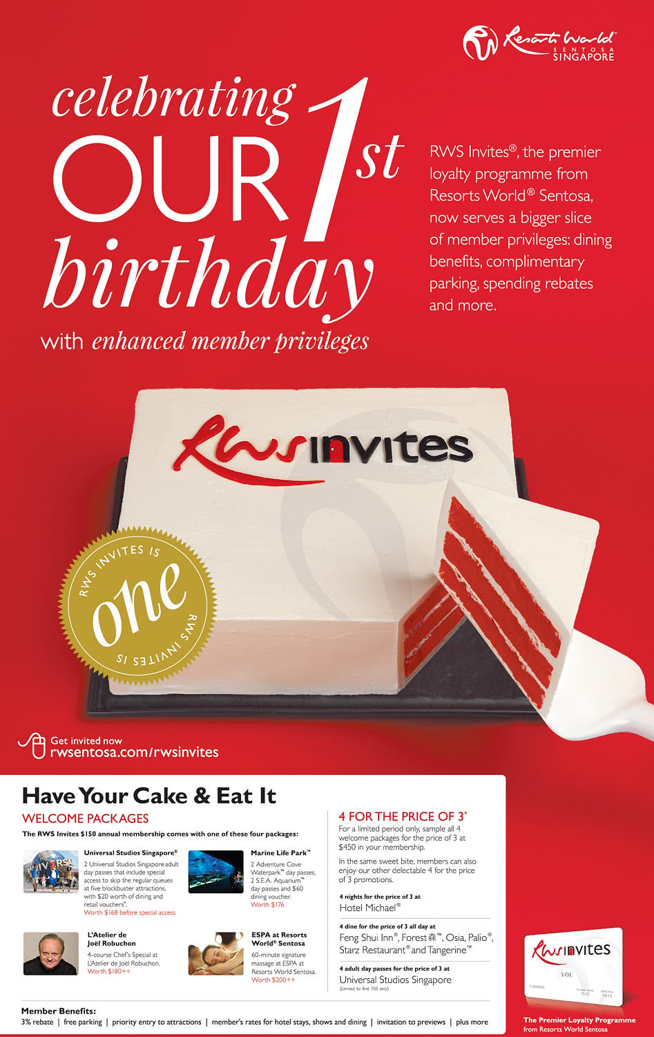 Decorative cake prop styled for Resort World Sentosa’s 1st anniversary celebration.