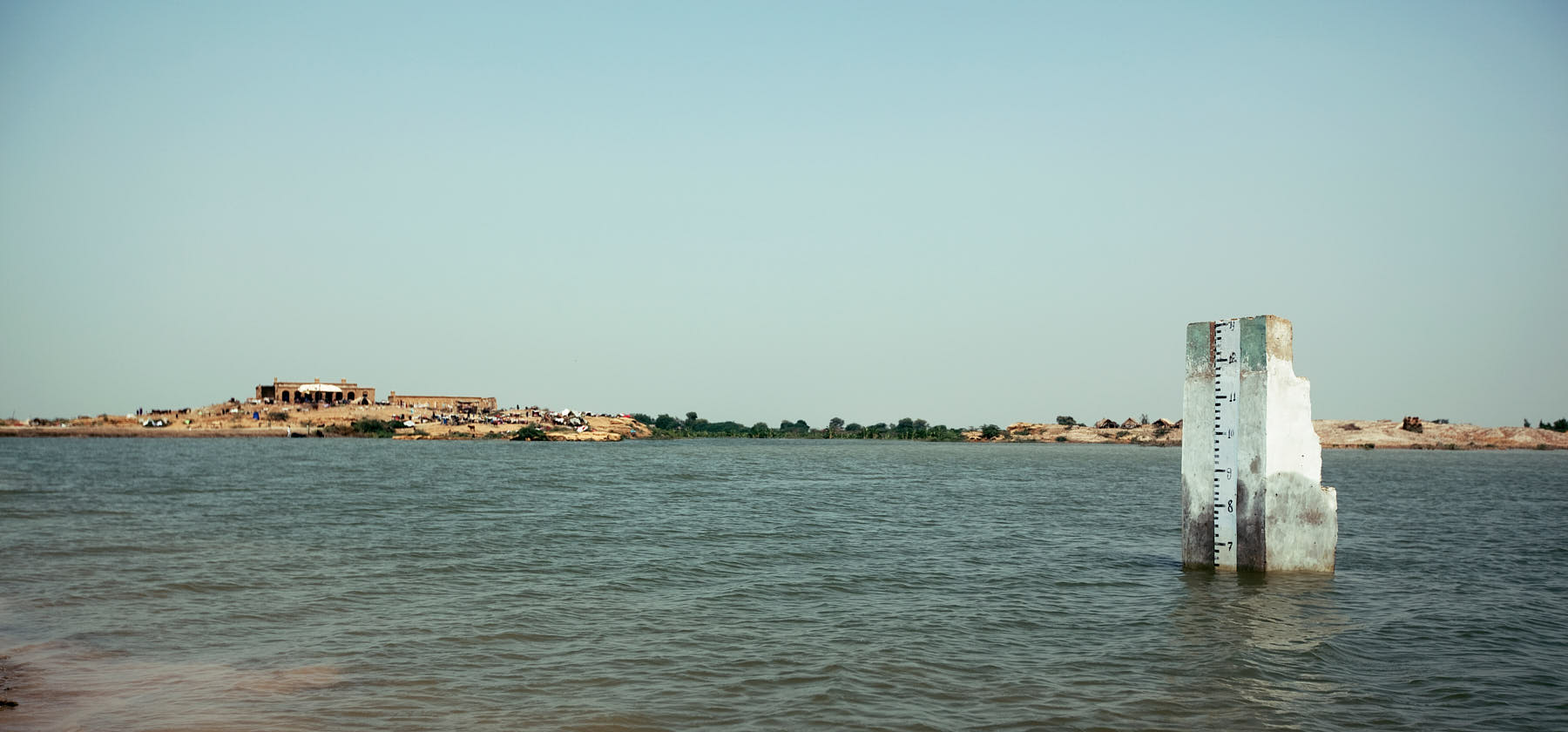 A scene depicting devastation buried six feet under floodwaters in Sujawal, Pakistan, August 2010.